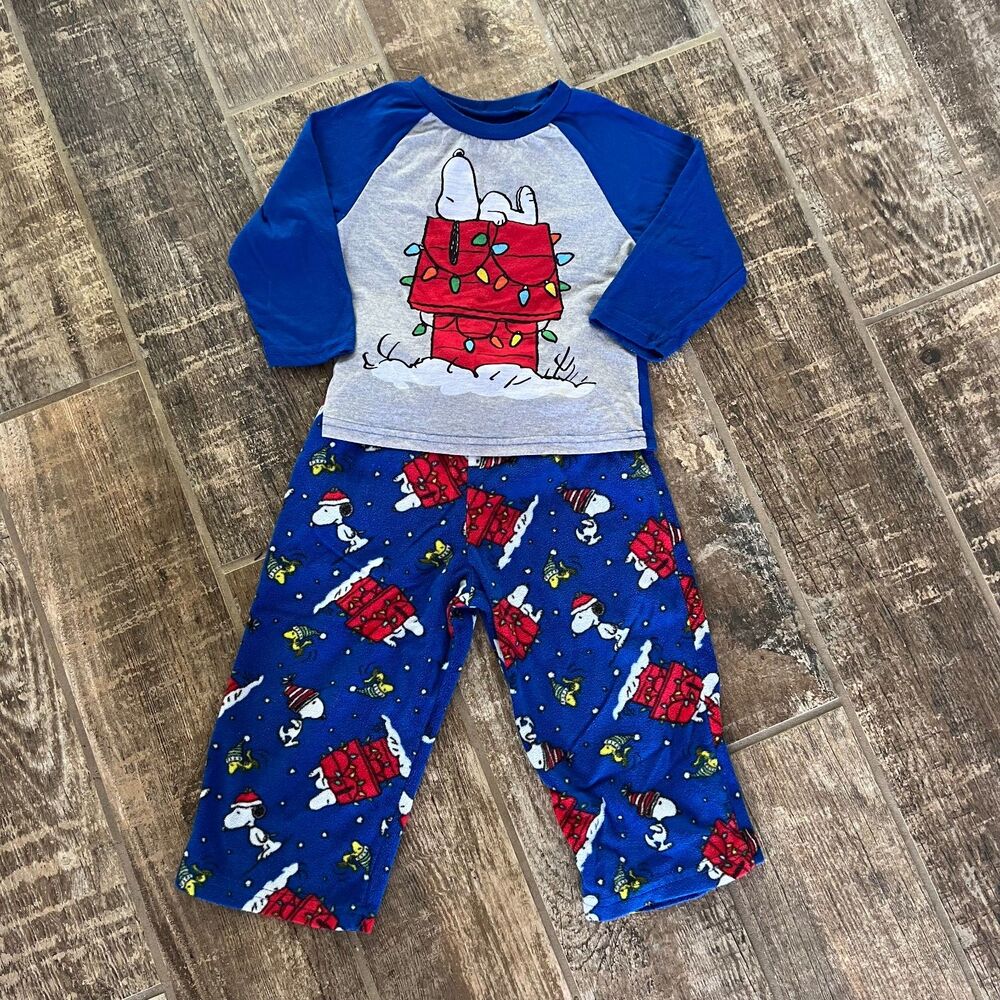 Snoopy Christmas Pajamas Kids 3T